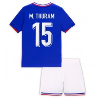 Camisa de Futebol França Marcus Thuram #15 Equipamento Principal Infantil Europeu 2024 Manga Curta (+ Calças curtas)